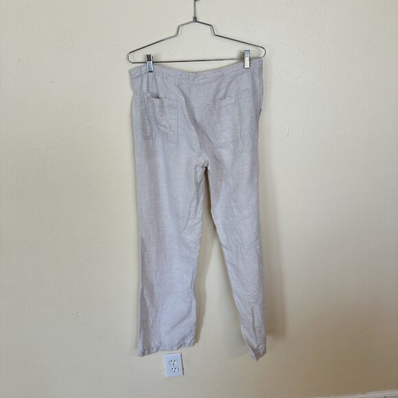 Gap Womens Natural Tan Linen Wide Leg Pants Small 6 - Picture 5 of 7
